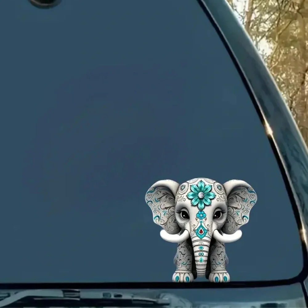 Baby Elephant Self-Adhesive Sticker, 4 in 1 Sheet